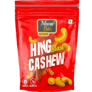 MEVABITE Tasty & Healthy Hing Blast Cashews (100 Grams) | Flavoured Cashew Nuts | Masala Roasted Whole Cashews | Flavoured Roastes Dry Nuts | Protein Rich Delicious & Crunchy Cashews, Zipper