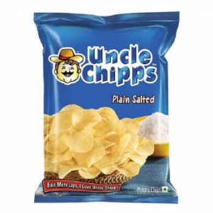 Uncle Chips Plain, Salted Potato Chips 50gm