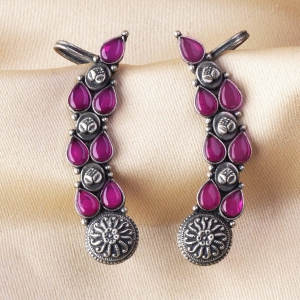 Purple Stone Ethnic Earcuffs