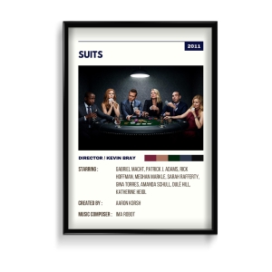 Suits Retro Wall Art-A4 / No Frame