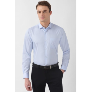 Men Blue Slim Fit Formal Full Sleeves Formal Shirt