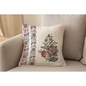 Chintz Mix Modern Chic Designer Velvet Cushion Cover (Red & Pink)