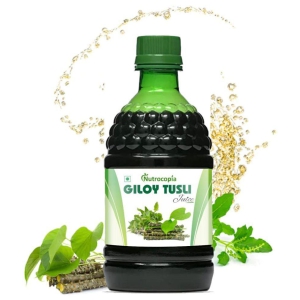 NUTROCOPIA Giloy Tulsi Juice | Fresh Tulsi and Giloy to Support Immune Health Pack of 1 of 400ML