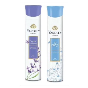 Yardley London English Lavender and Lace  Body Spray - For Women.150 ml each,pack of 2