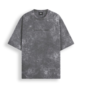 GRAPHITE washed oversized T-shirt-XXS
