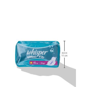 Whisper Maxi Fit Sanitary Pads for women- Large Wings