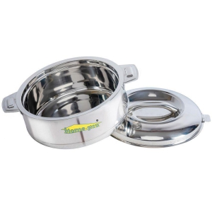 HomePro - Classy Casserole Silver Steel Serve Casserole ( Set of 1 , 1500 mL ) - Silver