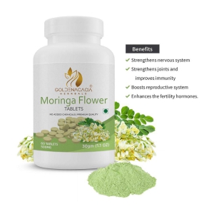 GOLDENACACIA HERRBALS Moringa Flower 500mg 60 Tablets Tablets 1 no.s