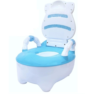 Mommers Potty Training Toilet Seat Lightweight Portable Potty Great for Travel - Seat to Encourage Practice for Toddler Baby Children Infants - Blue