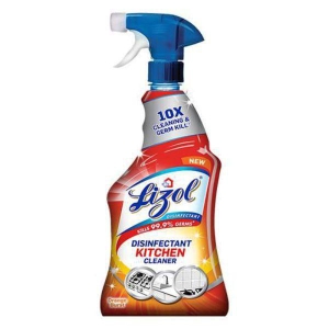 Lizol Disinfectant Kitchen Power Cleaner Liquid Spray Orange 450 Ml