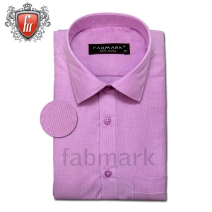 Fabmark Men's Formal Cotton Shirt Dark Pink-XL