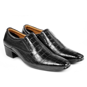 BXXY Men Height Increasing Faux Casual Crocodile Style,Loafer and Moccasine Shoes Black 10