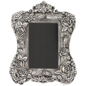 TISYAA Silver Plated TableTop Silver Single Photo Frame - Pack of 1