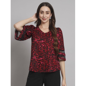 Curvydrobe Wine Polyester Women's A-Line Top ( Pack of 1 ) - None