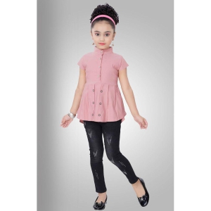 Arshia Fashions - Pink Denim Girls Top With Jeans ( Pack of 1 ) - None