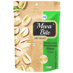 MEVABITE Roasted and Salted Irani Pistachios (200 Grams) | 100% Pure and Organic Dry Fruit and Nuts