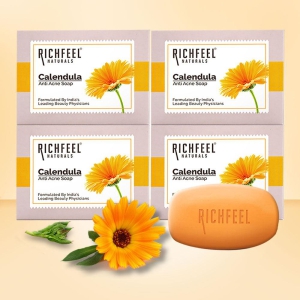 Richfeel Calendula Anti Acne Soap 75 G Pack of 4