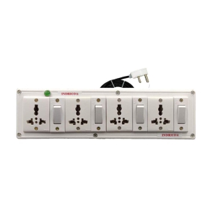 indrico-3060-e-book-4-4-power-strip-extension-boards-with-individual-switch-indicator-4-international-sockets-white-pack-of-1-polycarbonate-white