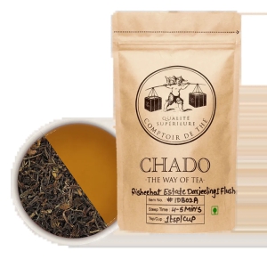 Risheehat Estate Darjeeling First Flush SFTGFOP1 2018 Black Tea-Chado Can (50 gms)