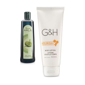 Amway G&H Nourish+ Body Lotion 60 ml + Persona Amla Hair Oil 200ML