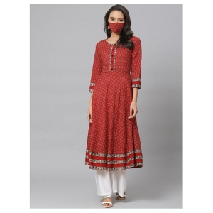 yash-gallery-maroon-cotton-womens-flared-kurti-pack-of-1-xl