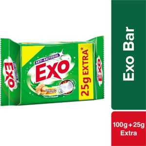 Exo Dish wash Bar - Anti Bacterial, Big Pack, 1 pc (100g + 25g Extra)
