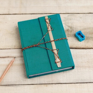 Fabric Cover Handmade Paper Notebook with Thread Lock