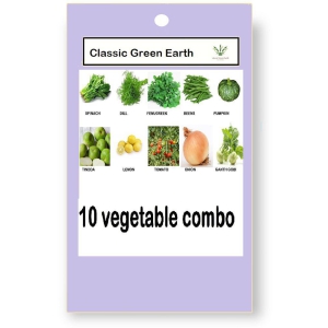 CLASSIC GREEN EARTH - Vegetable Seeds ( 10 VEGETABLE COMBO SEEDS )