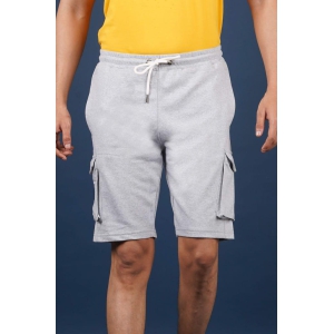 mens-grey-melange-cargo-shorts