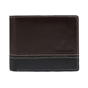 Leaderachi Genuine Leather RFID Protected Premium Oliver Black & Brown Wallet for Men(W618-BRNEW)