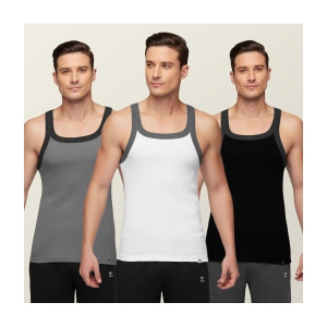 XYXX - Multicolor Cotton Men's Vest ( Pack of 3 ) - None