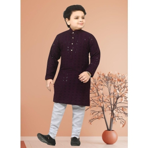 Arshia Fashions Wine Rayon Boys ( Pack of 1 ) - None