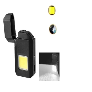 Outdoor Windproof Work Light Mini COB LED Flashlight Flameless Lighter Portable Type C Rechargeable Work Light
