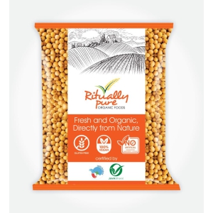 Ritually Pure 100% Organic | Dry & Unpolished Pulses | Soyabean Dana | 500 Gm Pack