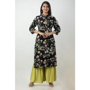 MAUKA - Black Straight Rayon Women''s Stitched Salwar Suit ( Pack of 1 ) - None