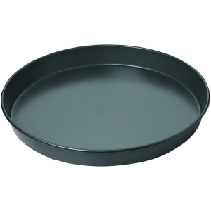 sakoraware Non-Stick Hard Anodised Carbon Steel Teflon Coated Cake Tin Bakeware Oven Tray Pizza Pan,8 inch/20 cm Diameter with 1.8 Inch Height, 1 Pc, Black