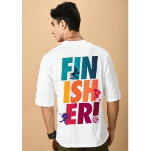 Finisher Printed White Oversized T-Shirt By Offmint-L / White
