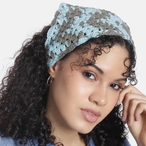 Crochet Bandana -  Blue Grey - 10068