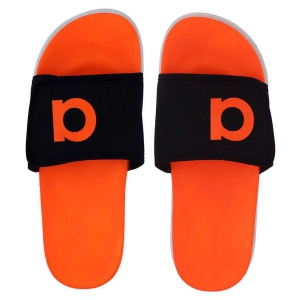 Aadi - Orange Rubber Slide Flip flop - None