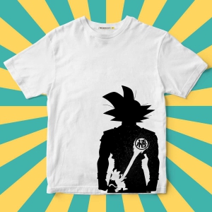 Goku Side Print-XXL / White