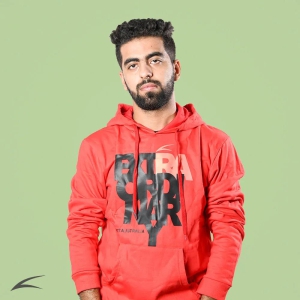 Cozy Red Winter Hoodies For Men, With Front Kangaroo Pockets-S