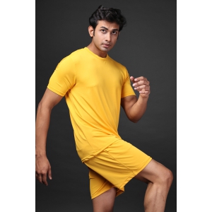 Yellow Tee & Shorts Basic Co-ord Set#3