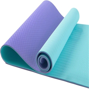 Premium Dual Colour Yoga Fitness Mat-Peach-Blue
