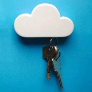 Cloud Magnetic Keychain Holder-White