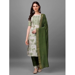 Straight Printed Round Neck Women Kurta Set-3XL