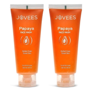 Jovees Pack Of 2 Herbals Papaya Face Wash For Perfect Even Toned Skin - 120 Ml