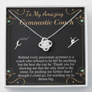 Gymnastics Coach Gift for Women | Leaving Gift for Gymnastics Coach | A Truly Amazing Gymnastics Coach Gift Necklace, Christmas Gift #0752-Mahogany Style Luxury Box