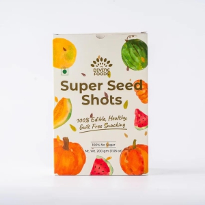 Super Seeds Shots (Natural Remedy For Hair Growth) Guilty Free Snacking Made With 5 Premium Seeds - 200 Grams