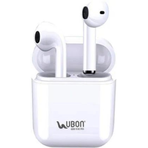 Ubon BT-200 Wireless Earbuds|Built-in 10hrs Backup Bluetooth Headset  (White, True Wireless)