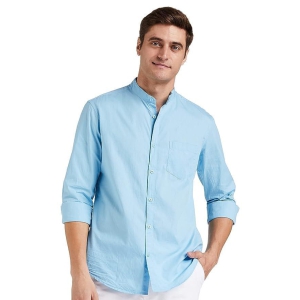 Men's Cotton Regular Fit Full Sleeve Solid Casual Shirt